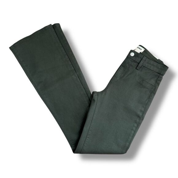 NWT L'AGENCE Selma High Rise Baby Boot Bootcut Jeans in Ivy Green Coated Size 25 - Picture 6 of 11